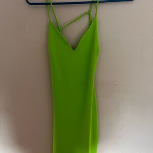 Neon green dress